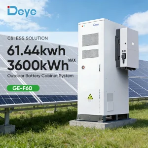 Deye Ge-F60 Ess Battery Cabinet High Voltage 360kwh 50kw Bess Solar Cabinet Battery for C&I Energy Storage