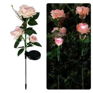 Luzes Decorativas de Paisagem para Jardim ao Ar Livre com Plugue à Prova d'Água para o Solo de Rosas Solares 5