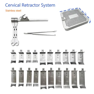 Spine Retractor Distractor System Cervical Retraction Instrument with Sterilization Box Orthopedic Spinal Surgical Instrument