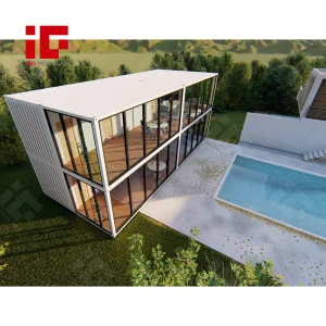 Prefab Container House 2 Floors Customized Luxury Modular Villa Apartment