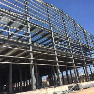 مبنى هيكل فولاذي مسبق الصنع ذو امتداد كبير هيكل متعدد الطوابق متين للاستخدام التجاري والسكني