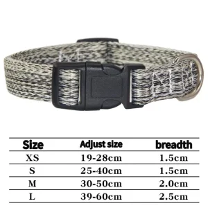 Soft Hemp Dog Collar Leash Set 4 Colors Fully Adjustable