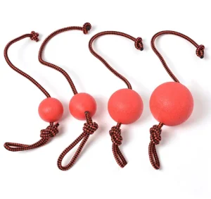 Hemp Rope &amp; Bite-Resistant Rubber Ball Interactive Pet Dog
