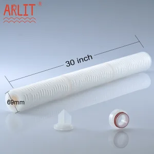 ARLIT 0.2 Micron 30 Inch PES Membrane Pleated Water Filter Cartridge For Liquid Filtration