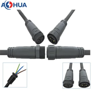 موصل خيط مقاوم للماء IP68 2 3 4 دبوس M29 كهربائي ذكر أنثى موصل كابل تمديد طاقة لمصباح ضوء شمسية