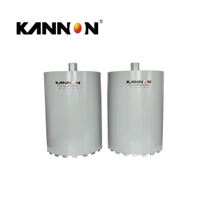 Broca de núcleo de diamante de tipo húmedo de gran diámetro con segmentos de diamante premium, broca de núcleo refrigerada por agua de alta eficiencia para diversos materiales de construcción