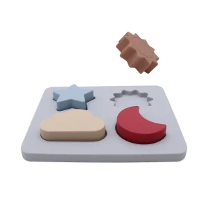 BPA Free Silicone Puzzle Toy for Toddlers Montessori Learning Board