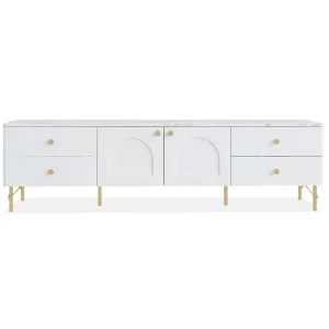 High Quality Minimalist White Wooden Modern Living Room TV Stand