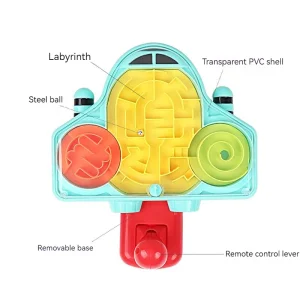 Jogo de Tabuleiro Clássico Engraçado de Novidade, Quebra-Cabeça Educacional de Plástico com Válvula Rotativa, Labirinto de Contas para Crianças