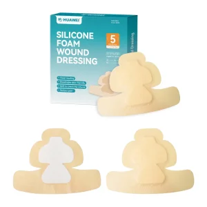 Antibacterial Wound Dressing, Heel/Elbow/Wrist/Ankle Protectors, Soft Wound Care Pads for Bed Sore, Diabetic Foot, Ulcers, 12.5*20cm