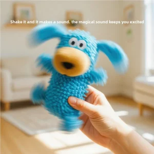 Screaming Plush Dog Teether Oral Cleaning