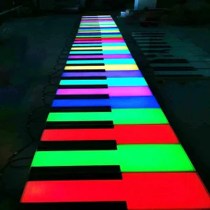 RGB Music Activate Piano Led Floor Lights LED Interactive Tile Interactive Musical Flooring Light Up Piano Tiles