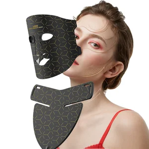 4color7color IR630 850nm Silicone LED Face Neck Mask Red Light Photon Therapy Mask Skin Rejuvenation Anti-Aging LED Facial Masks