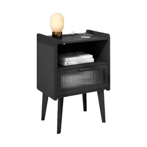 Manufacturer Wholesale Minimalist Nightstand with Drawer Modern Bedside Table Stylish Bedroom Storage Cabinet Furniture