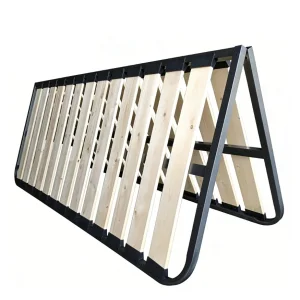 Estructura de cama de madera maciza tapizada plegable de uso duradero para fácil almacenamiento