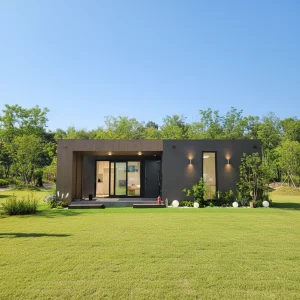 Luxury Steel Frame Tiny Home Prefab Modern Villa & Modular Guest House | Sustainable Steel Structure Living for Resort & Garden