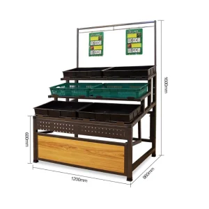 Manufacturer Wholesale Widely Used Vegetable and Fruit Display Stand on Supermarket Shelves