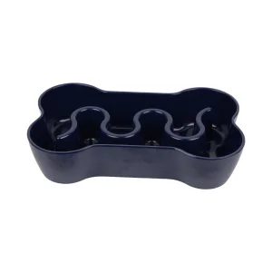 Slow Feeder Dog Bowl Rounded Shape Plastic Solid Pattern Anti Obesity Design for Healthy Weight Control Pet Feeding