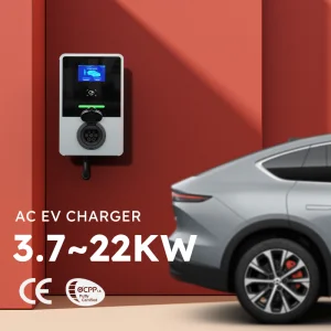 GS7-AC-B02 Electric Vehicle Charging Station in White, Black, Orange