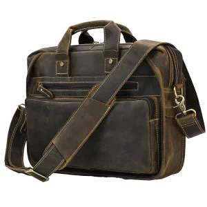 Bolsa de Negócios para Laptop em Couro