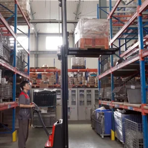 Multipurpose Electric Mini Reach Stacker with UL-Certified Battery for Safe Lifting and Moving