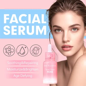 Organic Anti-Aging Vitamin C Niacinamide Serum Beauty Cosmetic with Rose Hyaluronic Acid & Collagen for Facial Whitening