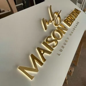 3D LED Backlit Logo Sign Metal Signboard Custom Logo Business Name Sign Led Signs For Business Outdoor Company Office Wall Decor