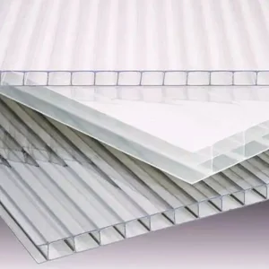 Polycarbonate PC Hollow Plastic Panel Sheet Weather Resistant UV Resistant Corrugated Sun Sheet for Greenhouse Warehouse Roofing