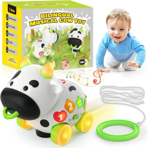 Children Education Developmental Learning Electric Bilingual Musical Cow Toy