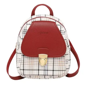 Wholesale Mini Backpack Plaid Women's Shoulder Bag
