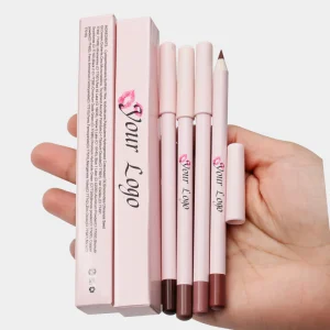 Pink Pencils Long Lasting Smudge Proof Brown Lip Liner Wholesale Custom Waterproof Vegan Creamy Lip Liner Private Label