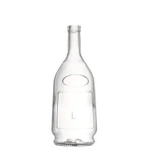 China 1000 ml Design Liquor Glass Logo Bottle