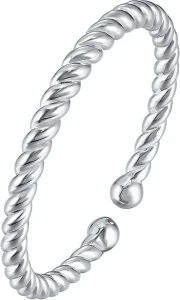 Twisted Adjustable Silver Ring