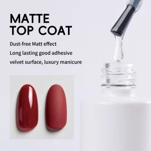 Aosmei HEMA Free TPO Free No Wipe Topcoat Primer Dustless Matte Velvet Matte Topcoat