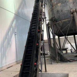 Cleated High Inclination Belt Conveyor - Anti-Slip for Bulk &amp; Powdery Materials