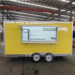 High-Quality Commercial Food Truck for Indoor and Outdoor Dining Operations, Burger Coffee Gourmet Food Truck