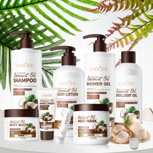 OEM SADOER Private Label Coconut Lotion Shower Gel Set
