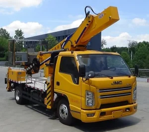 Quiet Electric Aerial Work Truck Designed for Indoor Use