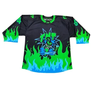Flame Print Hockey Jersey