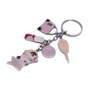 Factory Custom Made Nickel Plated Metal Alloy Soft Enamel Keychain Manufacturer Customized Promotional Gift Ornament Bespoke Animation Film Decoration Keyring