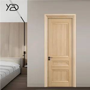 Fire-Rated Thermal Insulation Frame Timber Hotel Fireproof Wooden Door for Interior Modern for Bedroom Kitchen