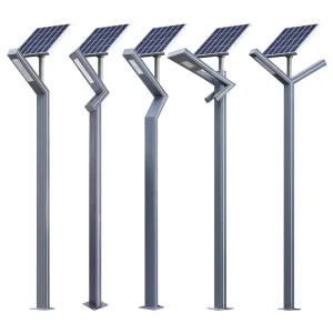 Custom 4 5 6 Meters Solar Garden Light Outdoor Aluminum Profile Landscape Light Solar Parking Lot Lighting Pole