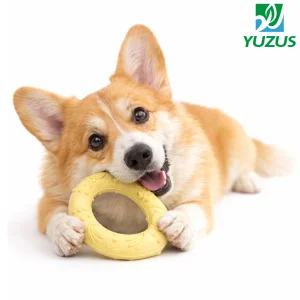 Natural Rubber 22mm Thick Smooth Edge Round Dog Chew Toy