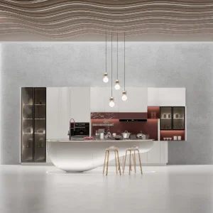 Venta Caliente de Gabinetes de Cocina Modernos de Acero Inoxidable de Lujo con Calidad Confiable para Decoración de Hogar y Villa