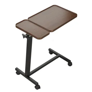 Premium Wooden Top Overbed Table for Hospital Use