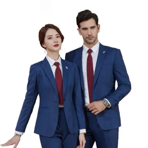 Women's Elegant Plaid Blazersuit