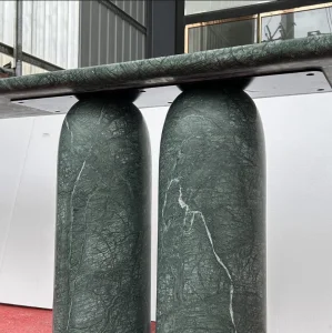 Modern 2m Marble Console Table Verde Guatemala Design Style for Home and Hotel Living Room Furniture