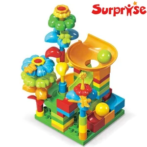 Early Learning Educational Toy 91PCS DIY Assembly Ball Slide Track Building Blocks Toys Construction Bricks Set for Kids