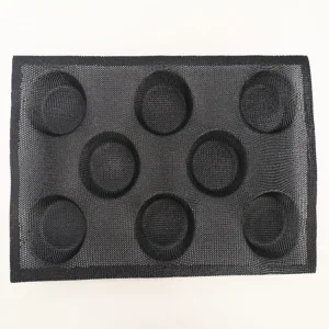 Soft and Breathable Silicone Glass Fiber Baking Tray Silicone Hamburger Bread Mold Egg Tart Bakeware Mold