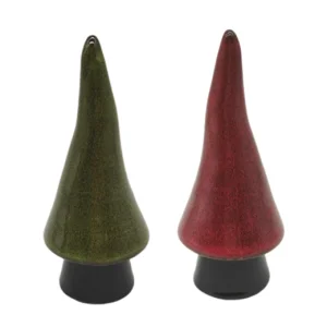 Wholesale Set of 2 Ceramic Christmas Trees – Unique Reactive Colors with Irregular Shapes HDFS7621 Supplier, Suppliers